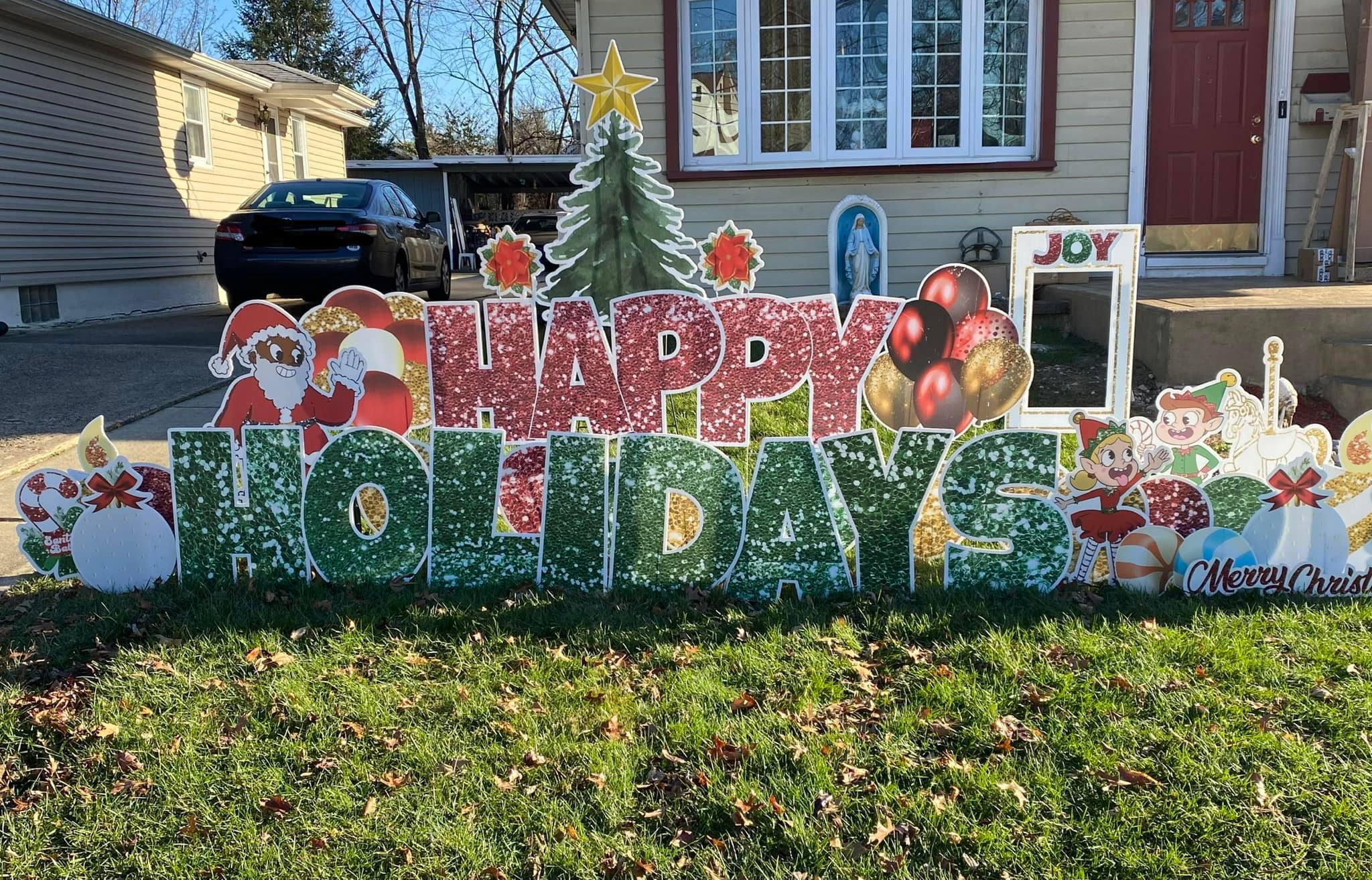 Happy Holiday Yard Signs