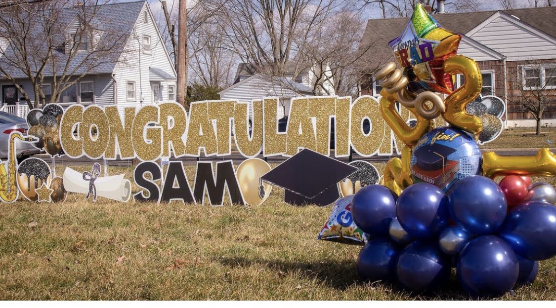 Congratulations Sam Lawn Sign