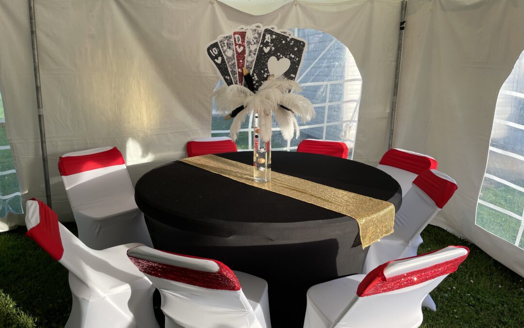 Vegas Themed Party Table Rental