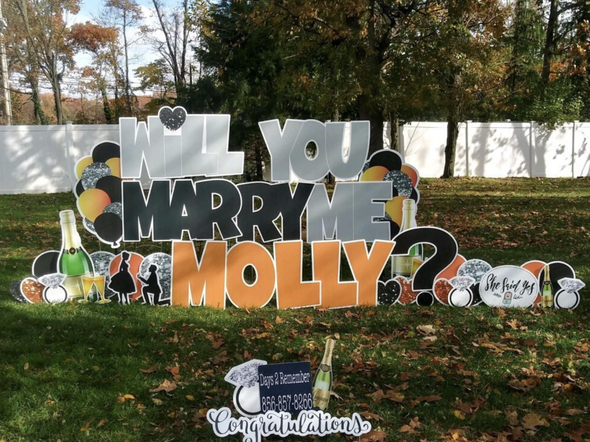 Will you marry me lawn sign