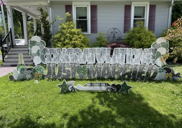 Just married lawn sign