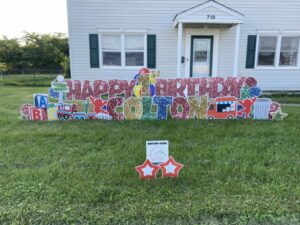 1st Birthday Milestone Yard Signs