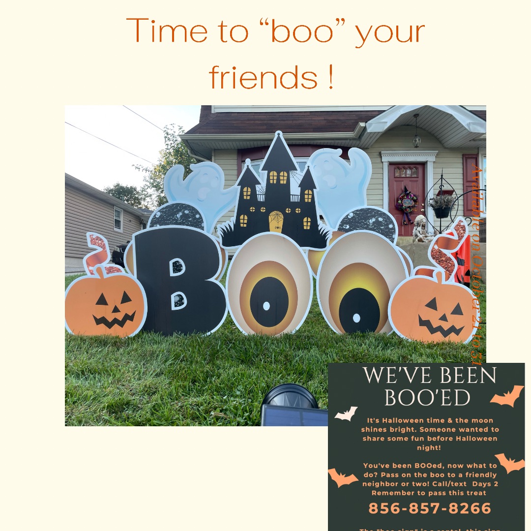 Boo Sign with poem
