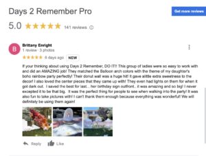 Days2Remember Facebook Reviews