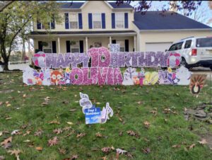 Colorful 10th Birthday Lawn Signs