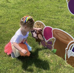 Little Girl Happy Birthday Lawn Sign